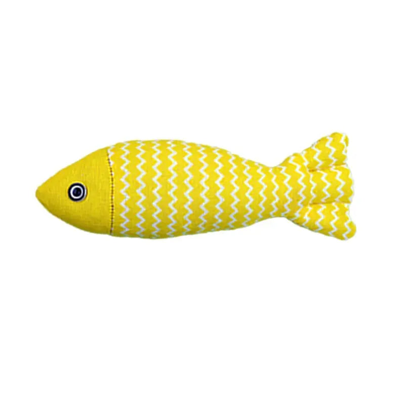 Potaroma Interactive Catnip Fish Toys - Set of 3 Crinkle Sound Kicker Toys for Indoor Cats, 7.8 Inches, Soft Linen Material, Suitable for All Breeds