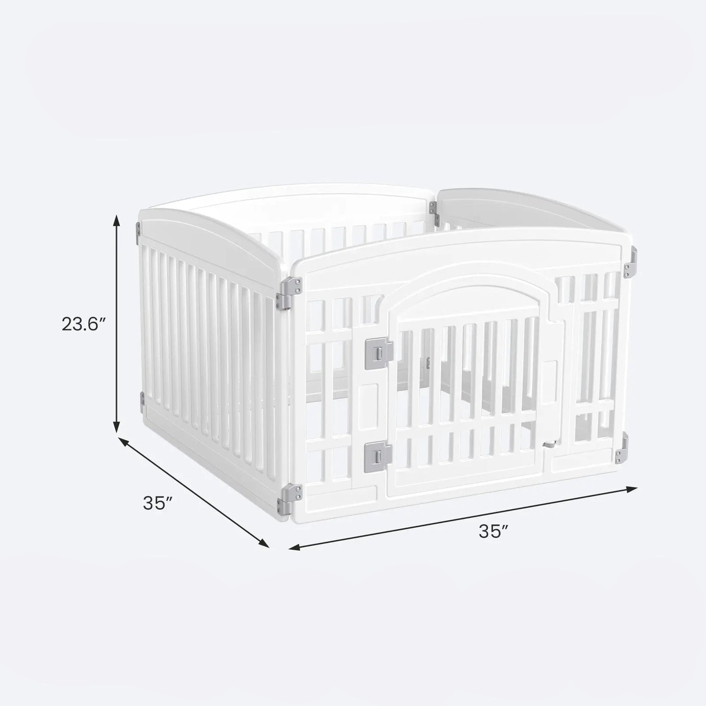 Plastic Pet Playpen, Durable Puppy Exercise Pen with Lockable Door, Non-Slip Bottom, Portable for Indoor & Outdoor Use