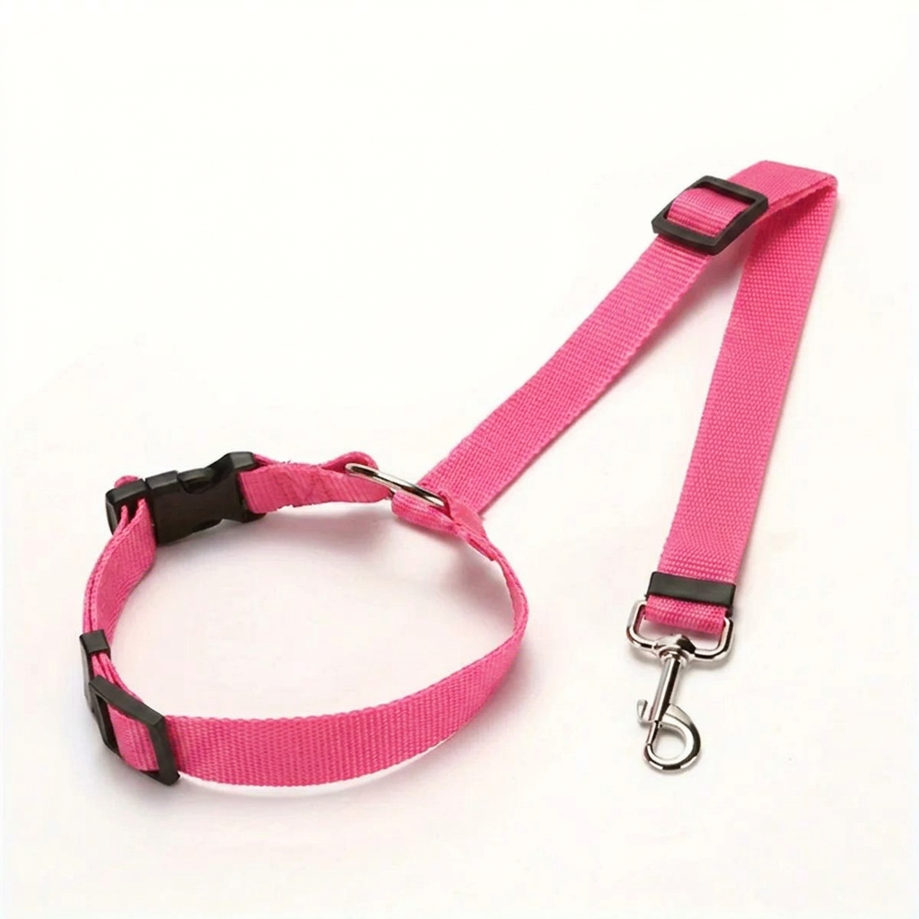 Adjustable Dog Seat Belt Leash – Retractable Pet Safety Restraint with Secure Buckle for Cars, SUVs and Trucks