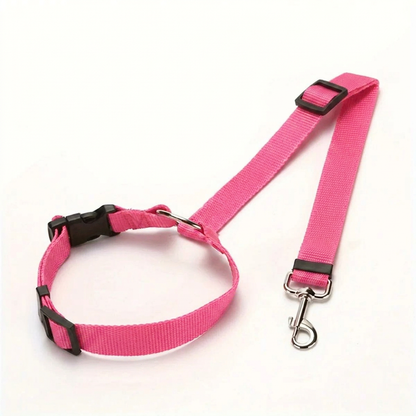 Adjustable Dog Seat Belt Leash – Retractable Pet Safety Restraint with Secure Buckle for Cars, SUVs and Trucks