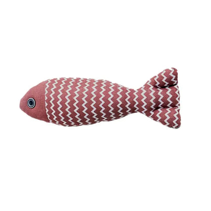 Potaroma Interactive Catnip Fish Toys - Set of 3 Crinkle Sound Kicker Toys for Indoor Cats, 7.8 Inches, Soft Linen Material, Suitable for All Breeds
