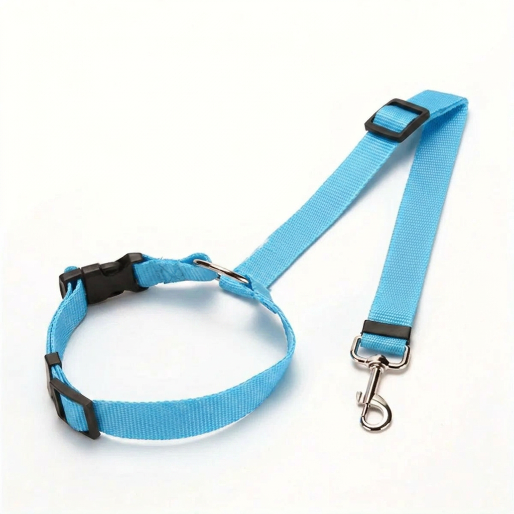 Adjustable Dog Seat Belt Leash – Retractable Pet Safety Restraint with Secure Buckle for Cars, SUVs and Trucks