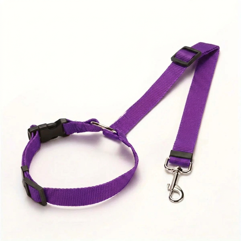 Adjustable Dog Seat Belt Leash – Retractable Pet Safety Restraint with Secure Buckle for Cars, SUVs and Trucks